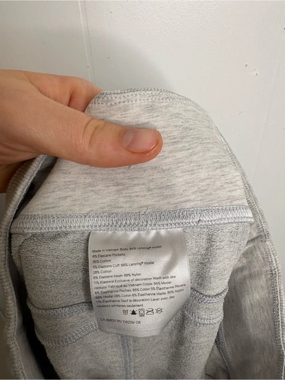 Lululemon Pants Womens 4 Warm Down High Rise Joggers Light Gray Workout Leisure